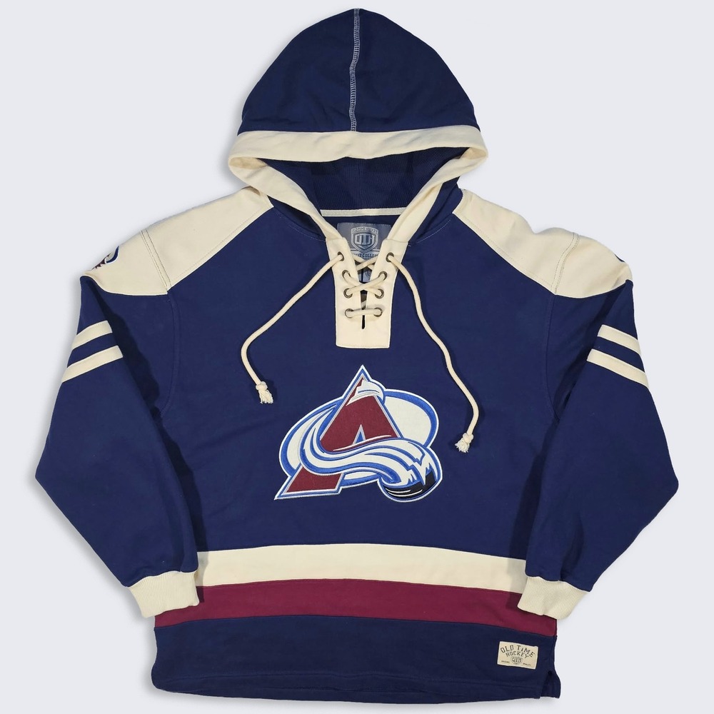 Colorado Avalanche Retro Old Time Hockey Hoodie Jersey Sweatshirt